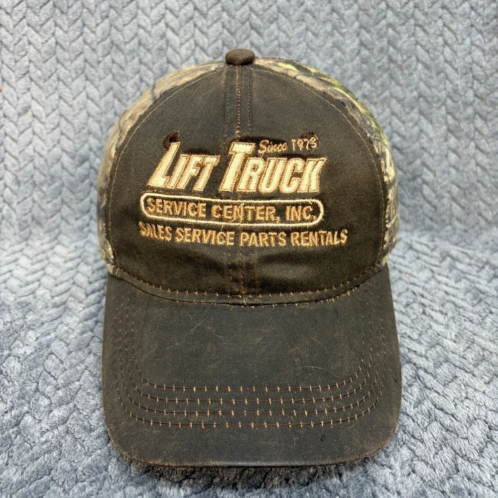 Outdoor Cap Lift Truck Service Center Mossy Oak Camo Brown Baseball Hat OSFM